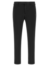 PT Torino Black Cotton Casual Pants