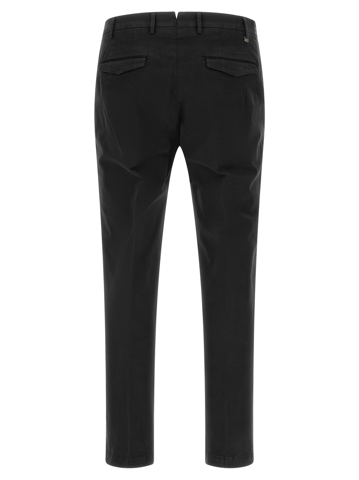 PT Torino Black Cotton Casual Pants