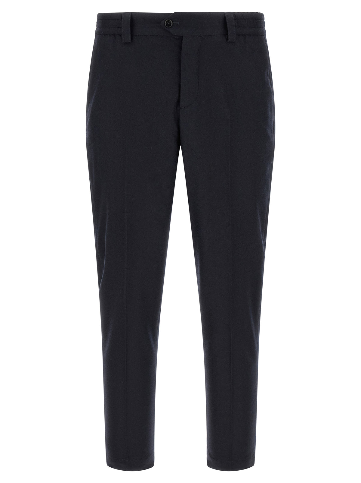 PT Torino Black Virgin Wool Casual Pants