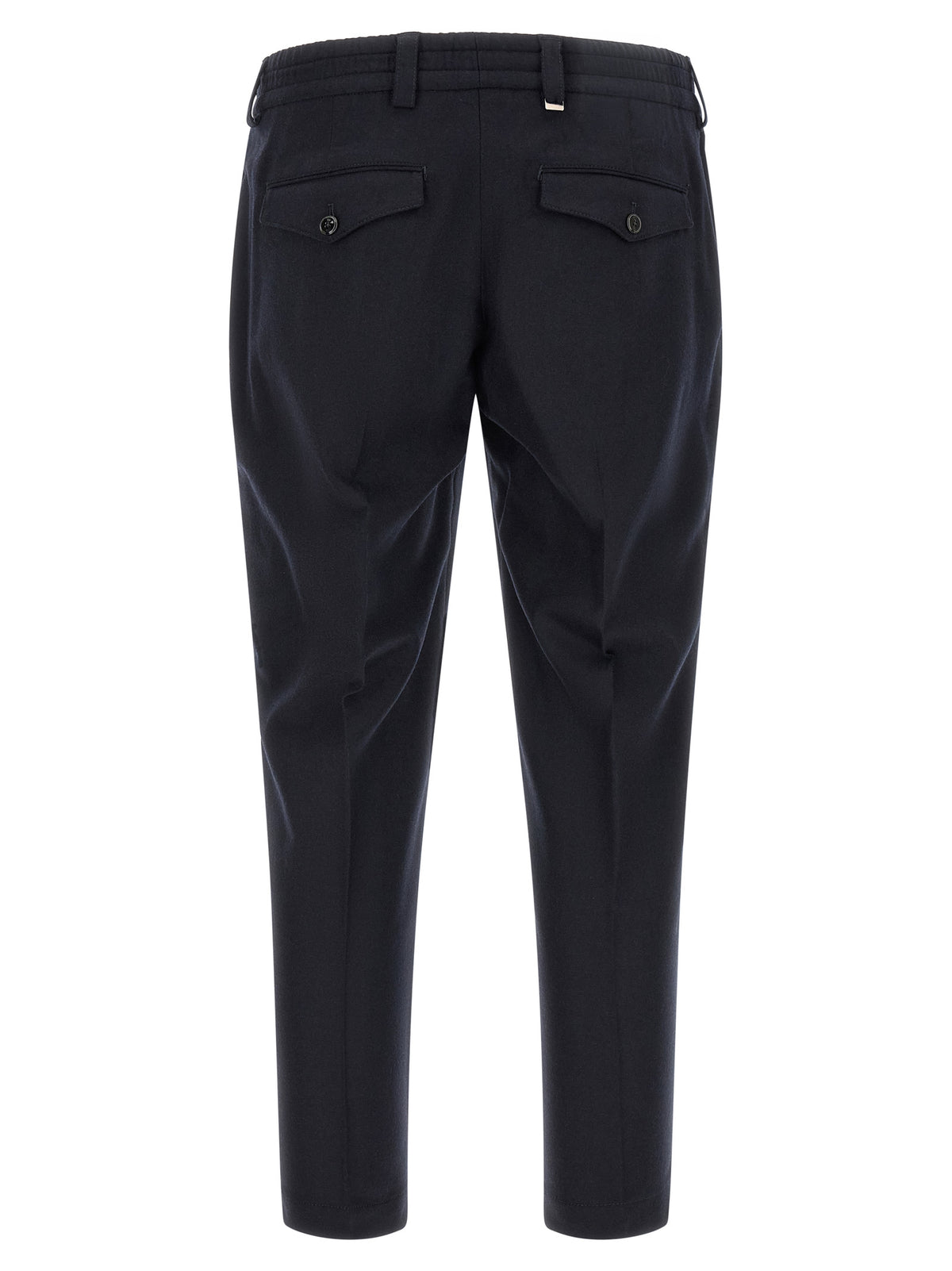 PT Torino Black Virgin Wool Casual Pants