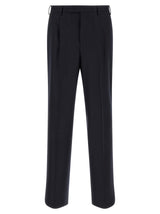 PT Torino Black Virgin Wool Casual Pants