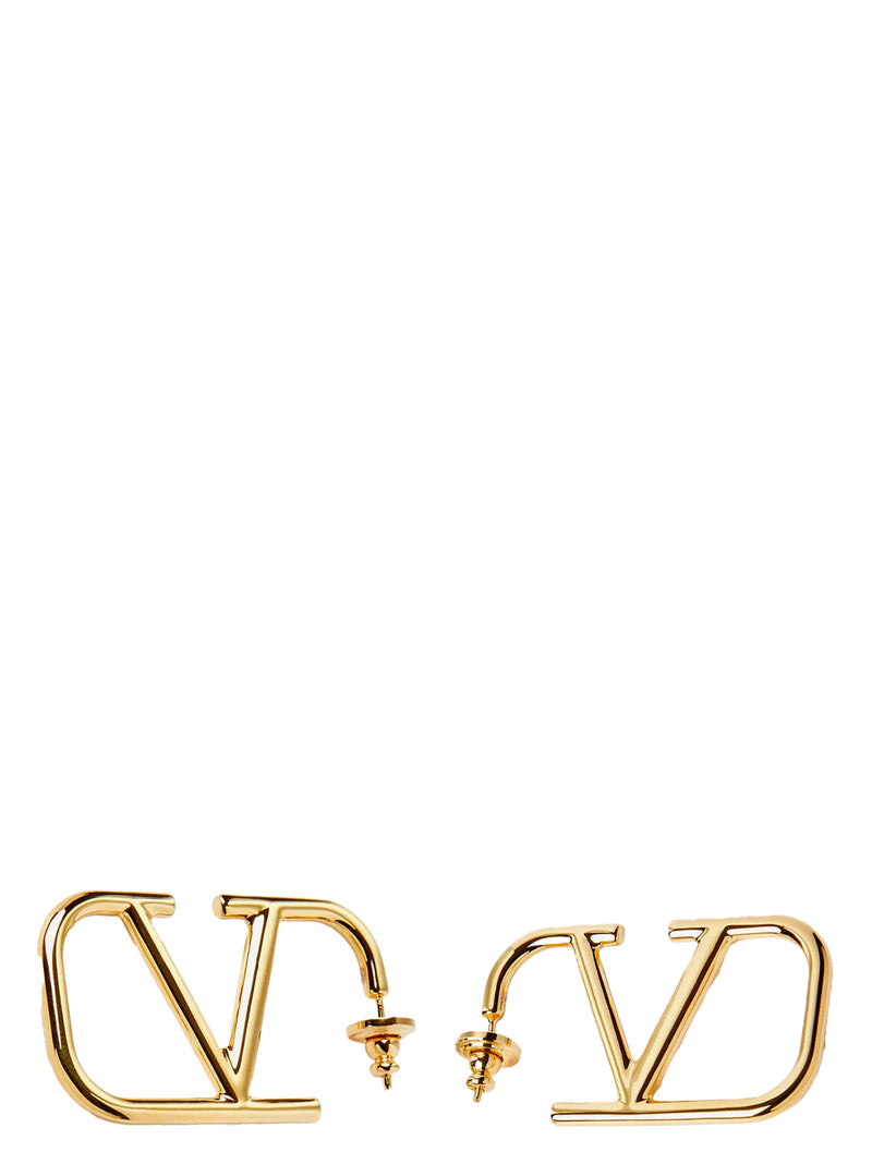 Valentino Garavani Gold Brass Earrings - Contemporary Elegance