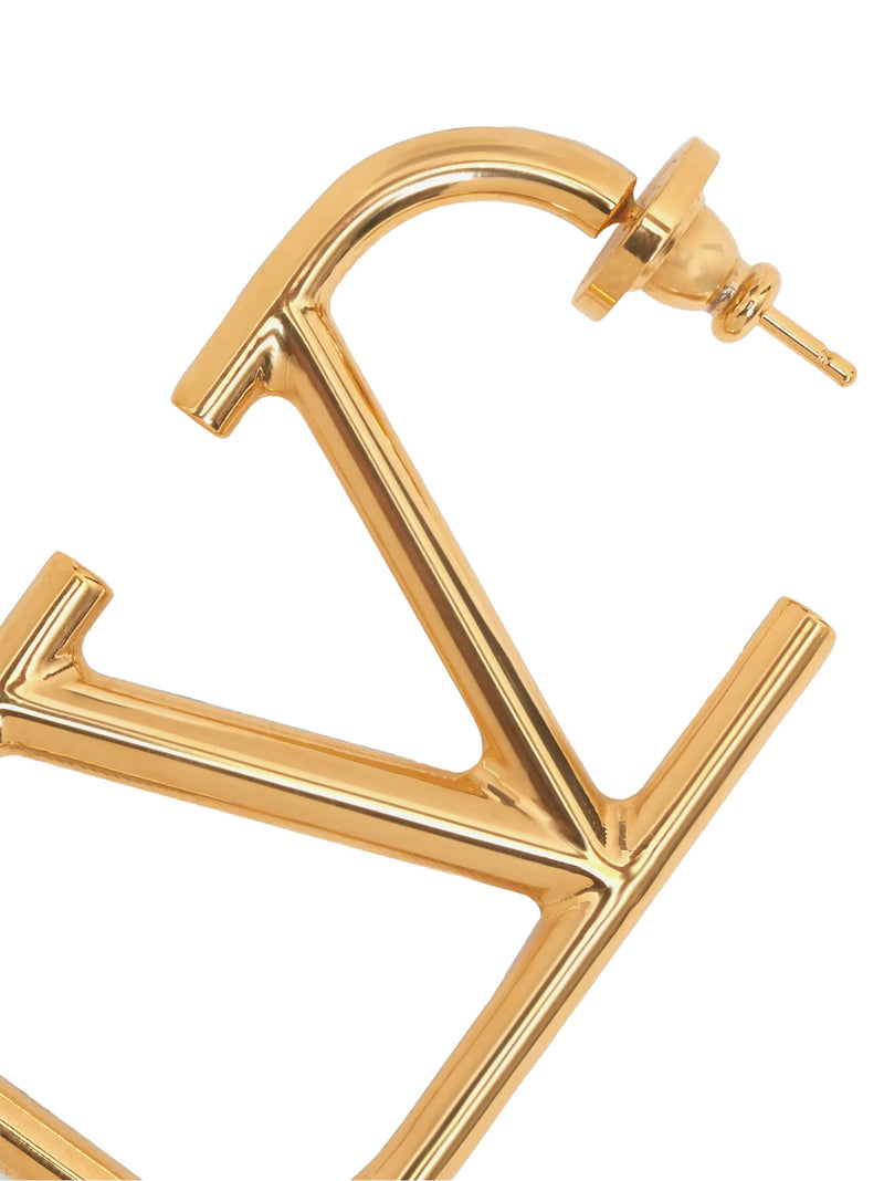 Valentino Garavani Gold Brass Earrings - Contemporary Elegance