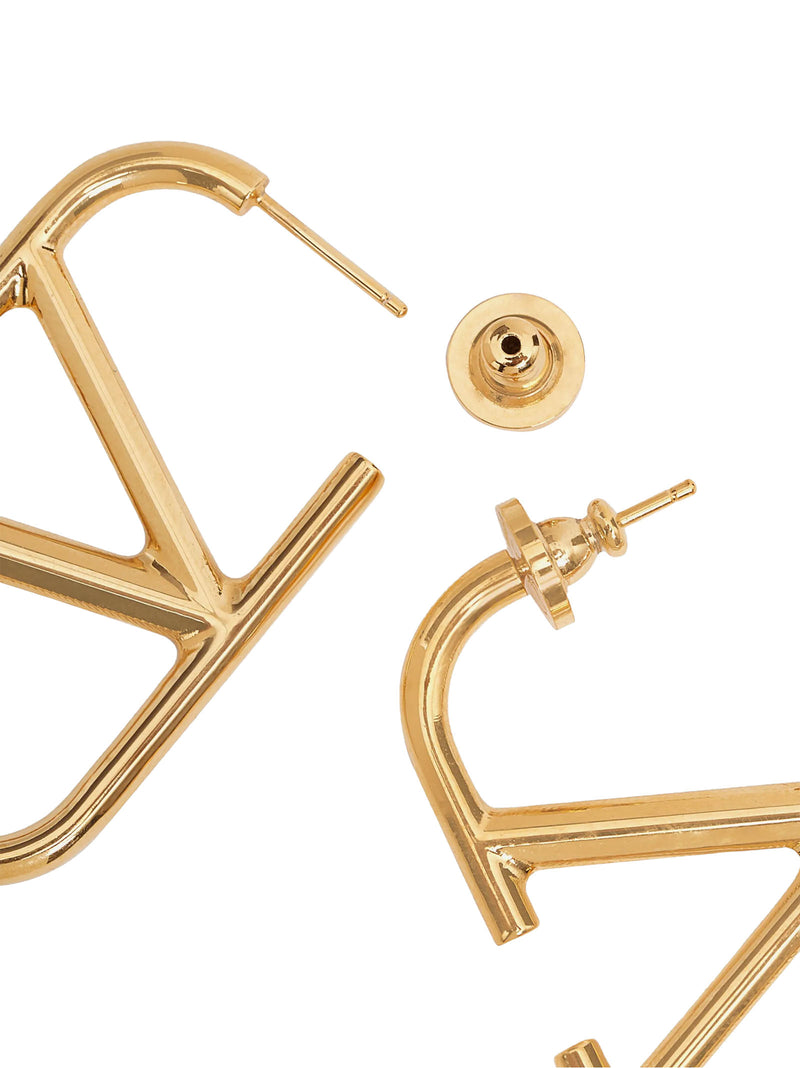 Valentino Garavani Gold Brass Earrings - Contemporary Elegance
