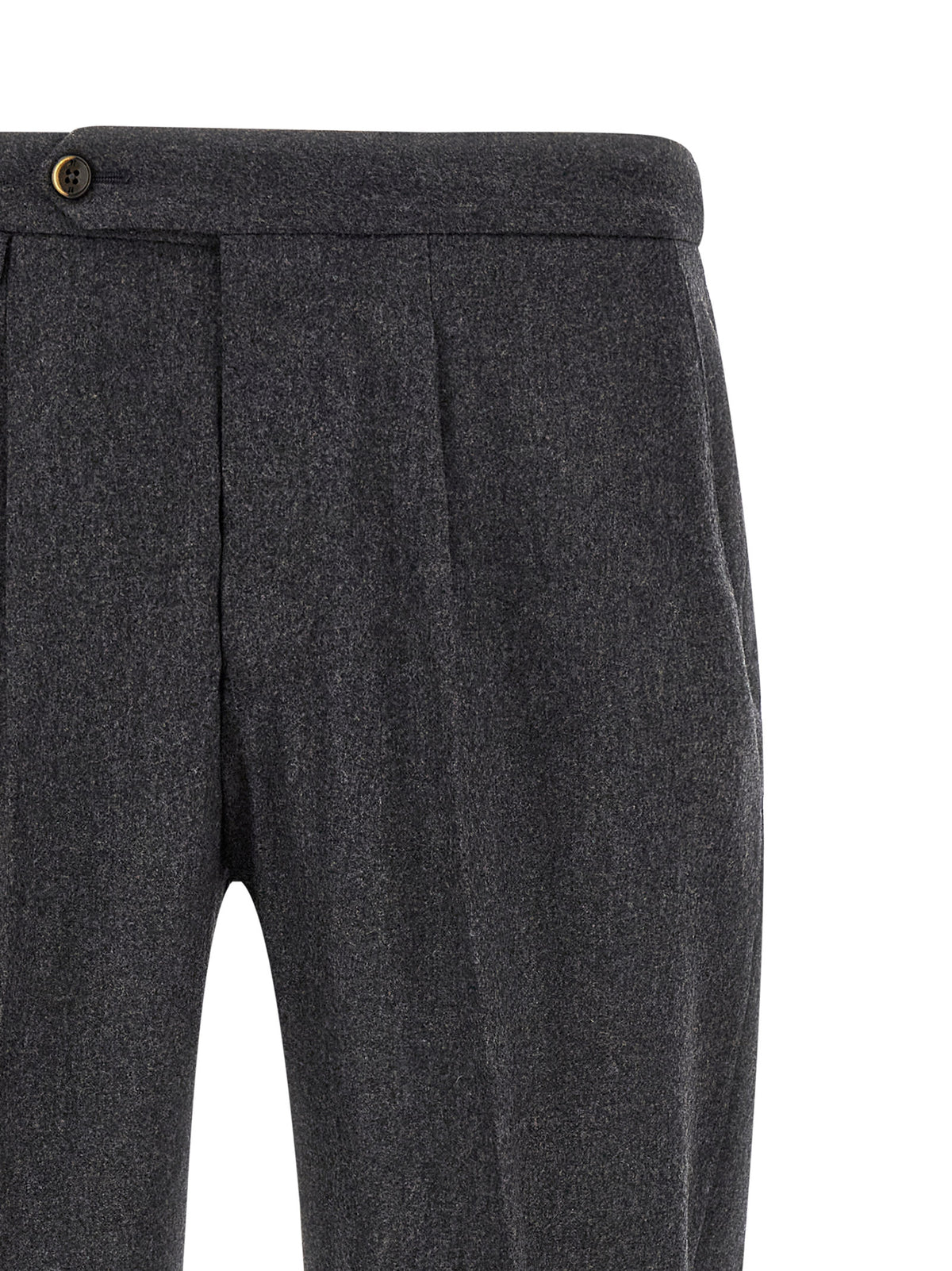 PT Torino Gray Virgin Wool Dress Pants