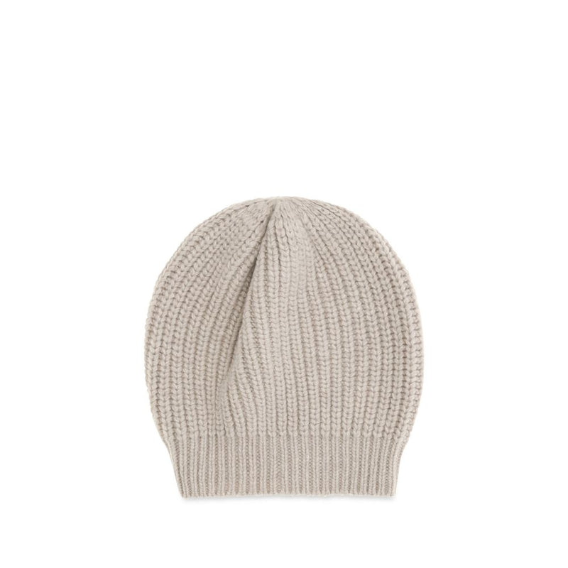 Brunello Cucinelli Beige Silk Beanie - Luxurious Cashmere Blend