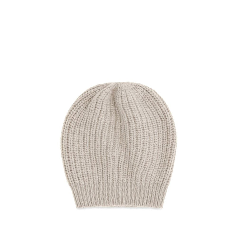 Brunello Cucinelli Beige Silk Beanie - Luxurious Cashmere Blend