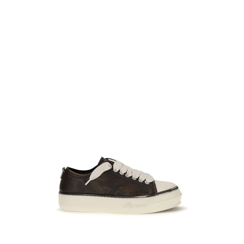 Represent Brown Calf Leather Bos Taurus Chunky Sneakers