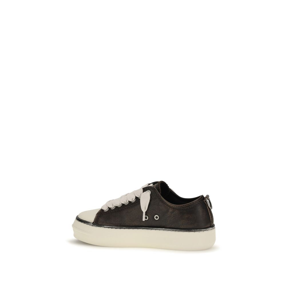 Represent Brown Calf Leather Bos Taurus Chunky Sneakers