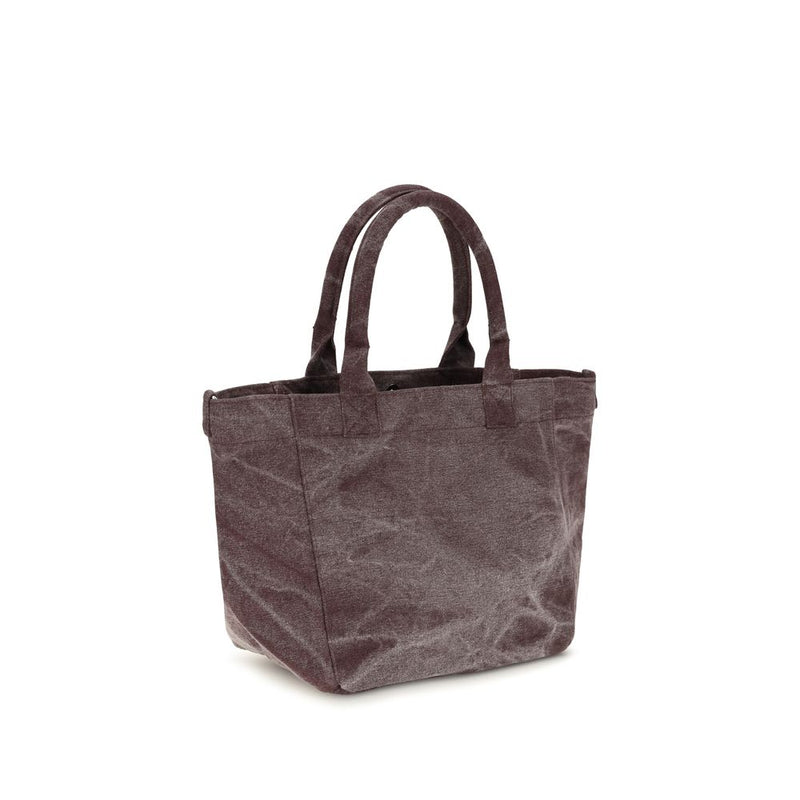 Ganni Bordeaux Cotton Shoulder Bag - Teddy Tote