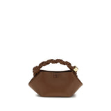 Ganni Brown Recycled Leather Shoulder Bag