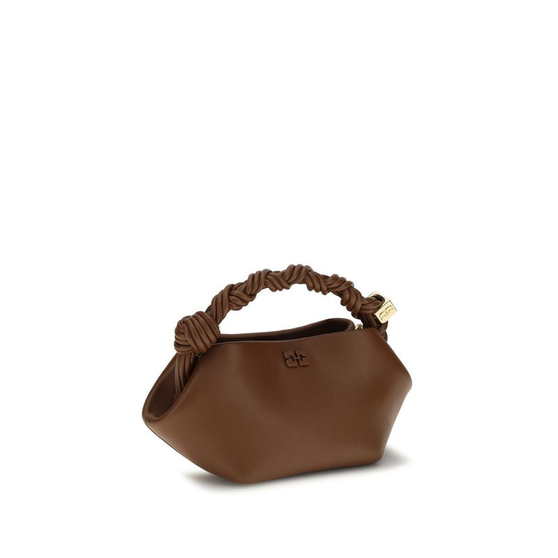 Ganni Brown Recycled Leather Shoulder Bag - Mini Bou Handbag