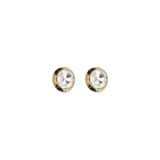 Alessandra Rich Gold Glass Earrings