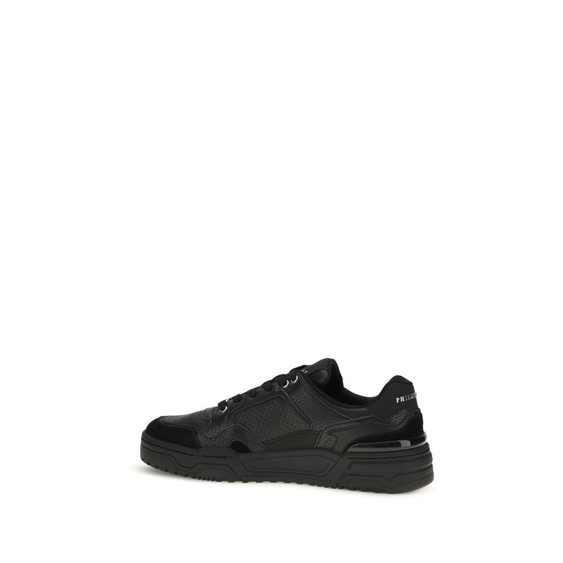 Philipp Plein Predator V2 Black Polyester Low Top Sneakers