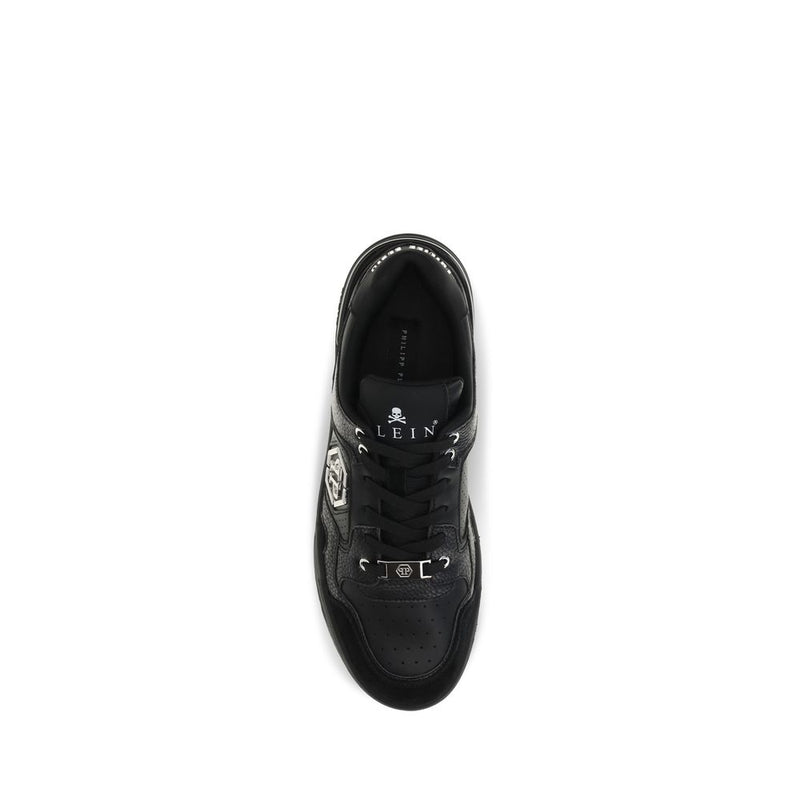 Philipp Plein Predator V2 Black Polyester Low Top Sneakers