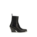 Rabanne Black Calf Leather Bos Taurus Ankle Boots