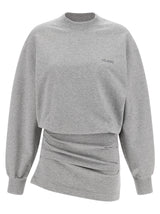 The Attico Gray Cotton Short Dress