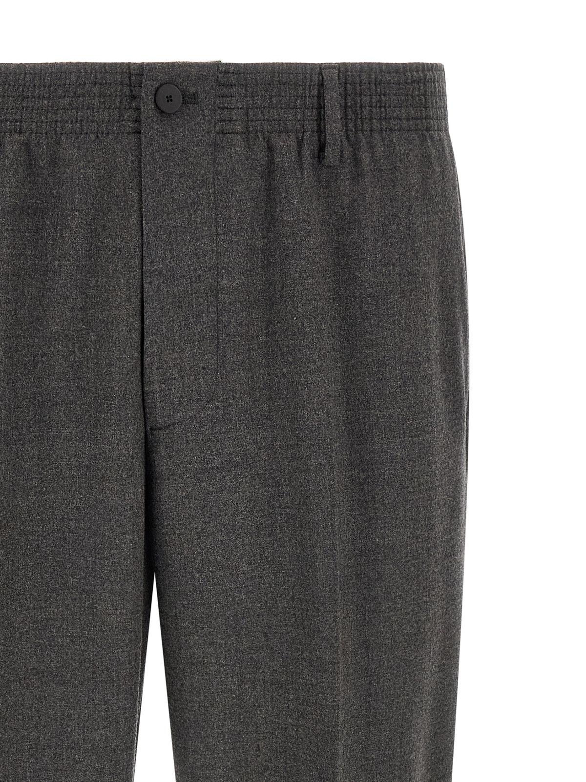 CELLAR DOOR Gray Virgin Wool Cropped Pants