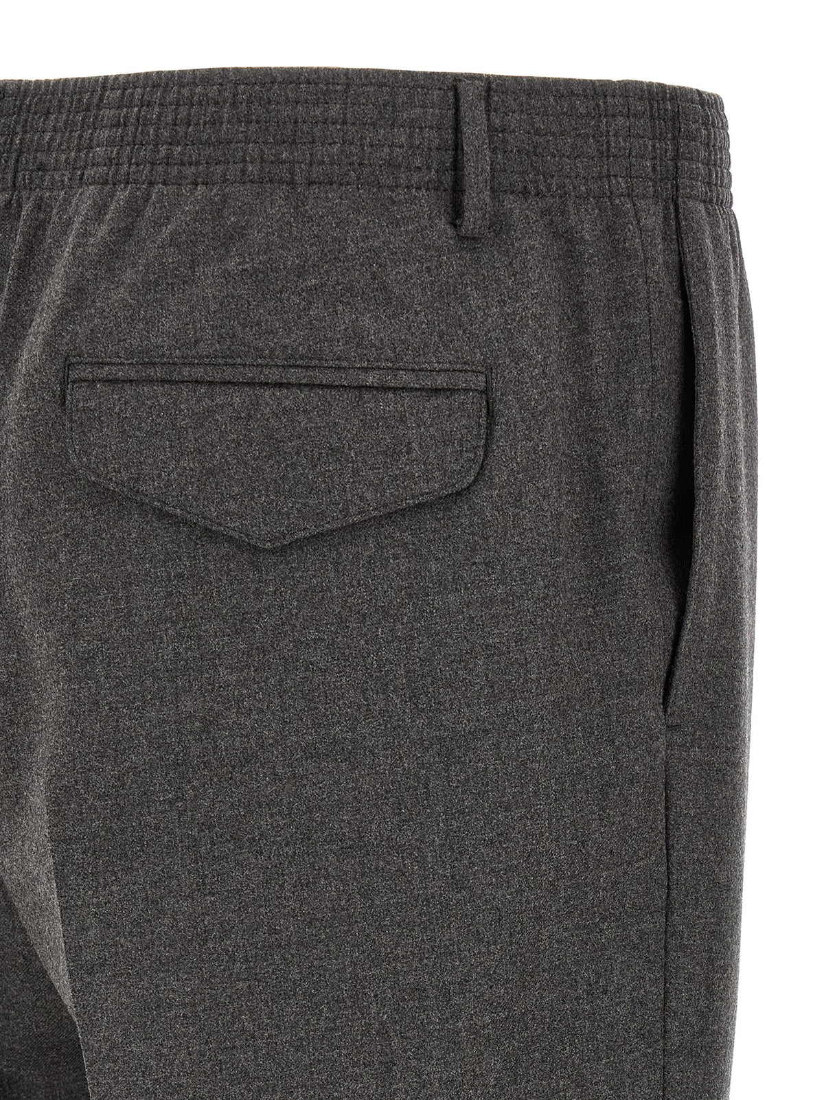 CELLAR DOOR Gray Virgin Wool Cropped Pants