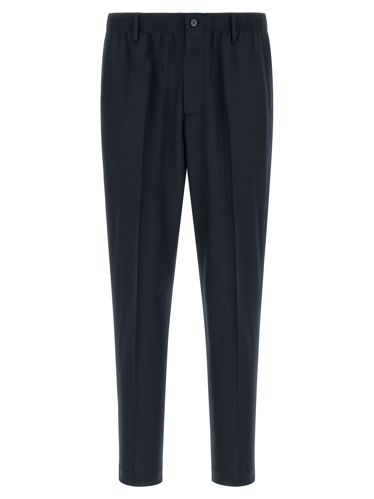 CELLAR DOOR Blue Virgin Wool Cropped Pants