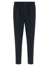 CELLAR DOOR Blue Virgin Wool Cropped Pants