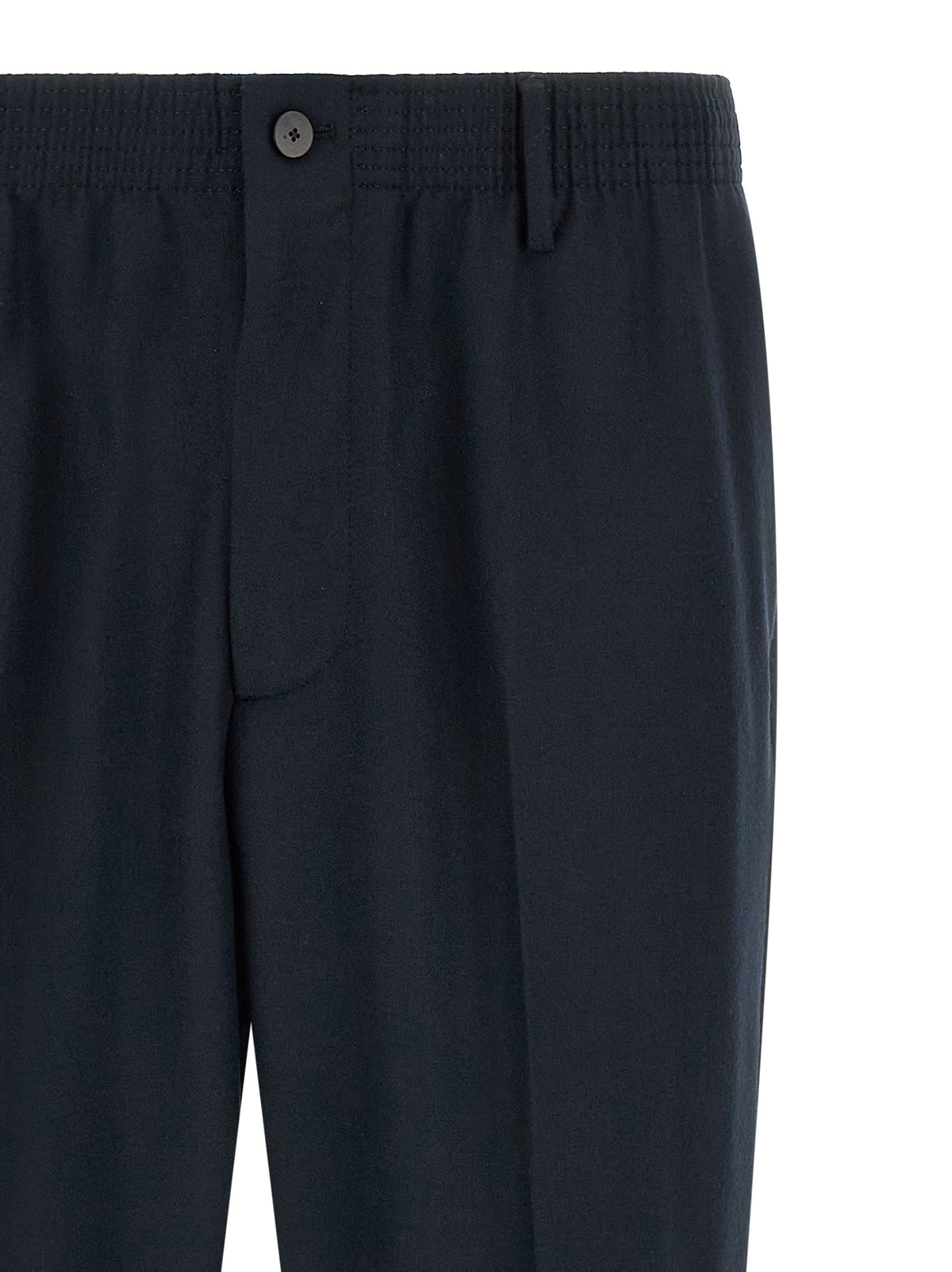 CELLAR DOOR Blue Virgin Wool Cropped Pants