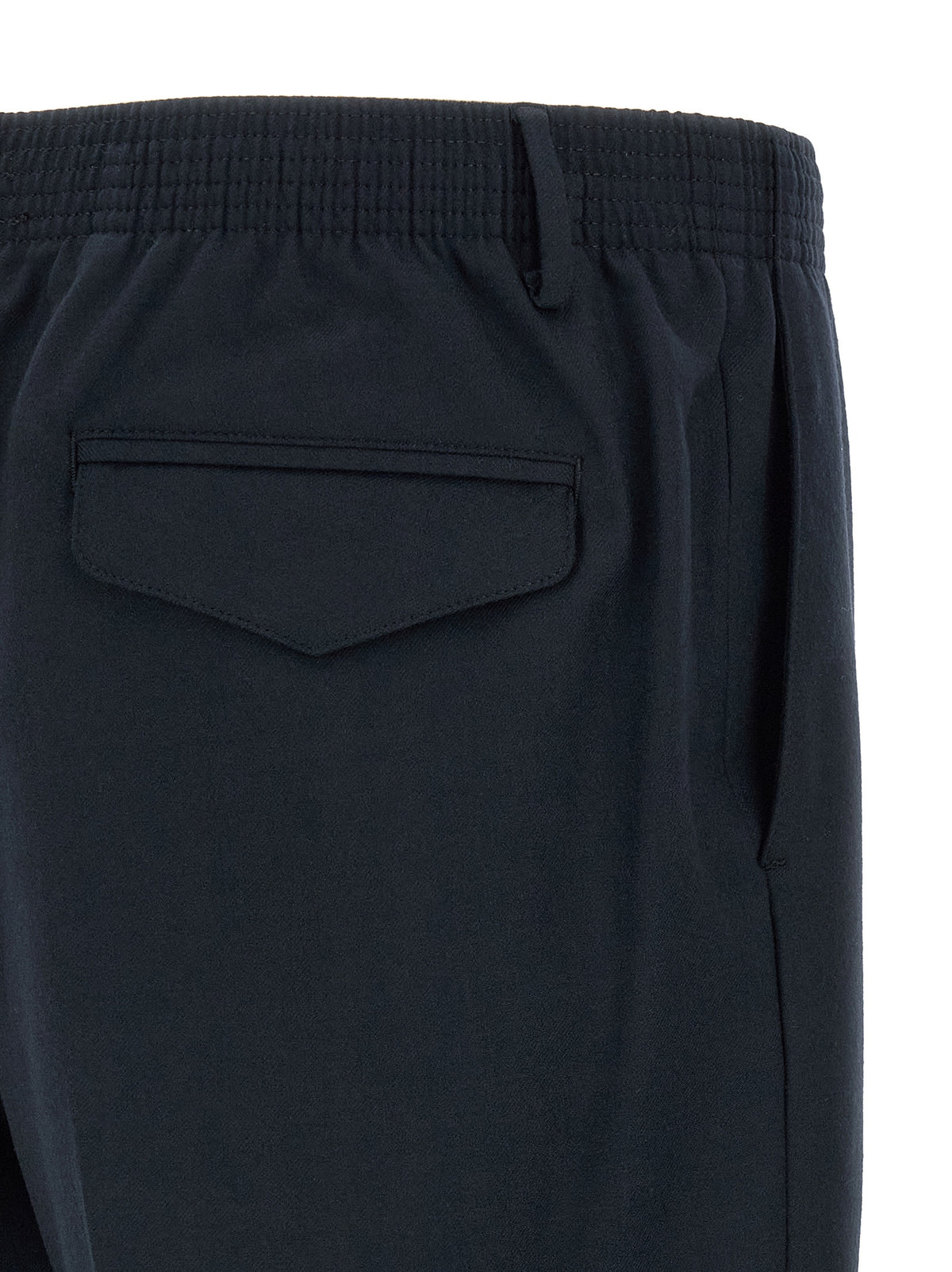 CELLAR DOOR Blue Virgin Wool Cropped Pants