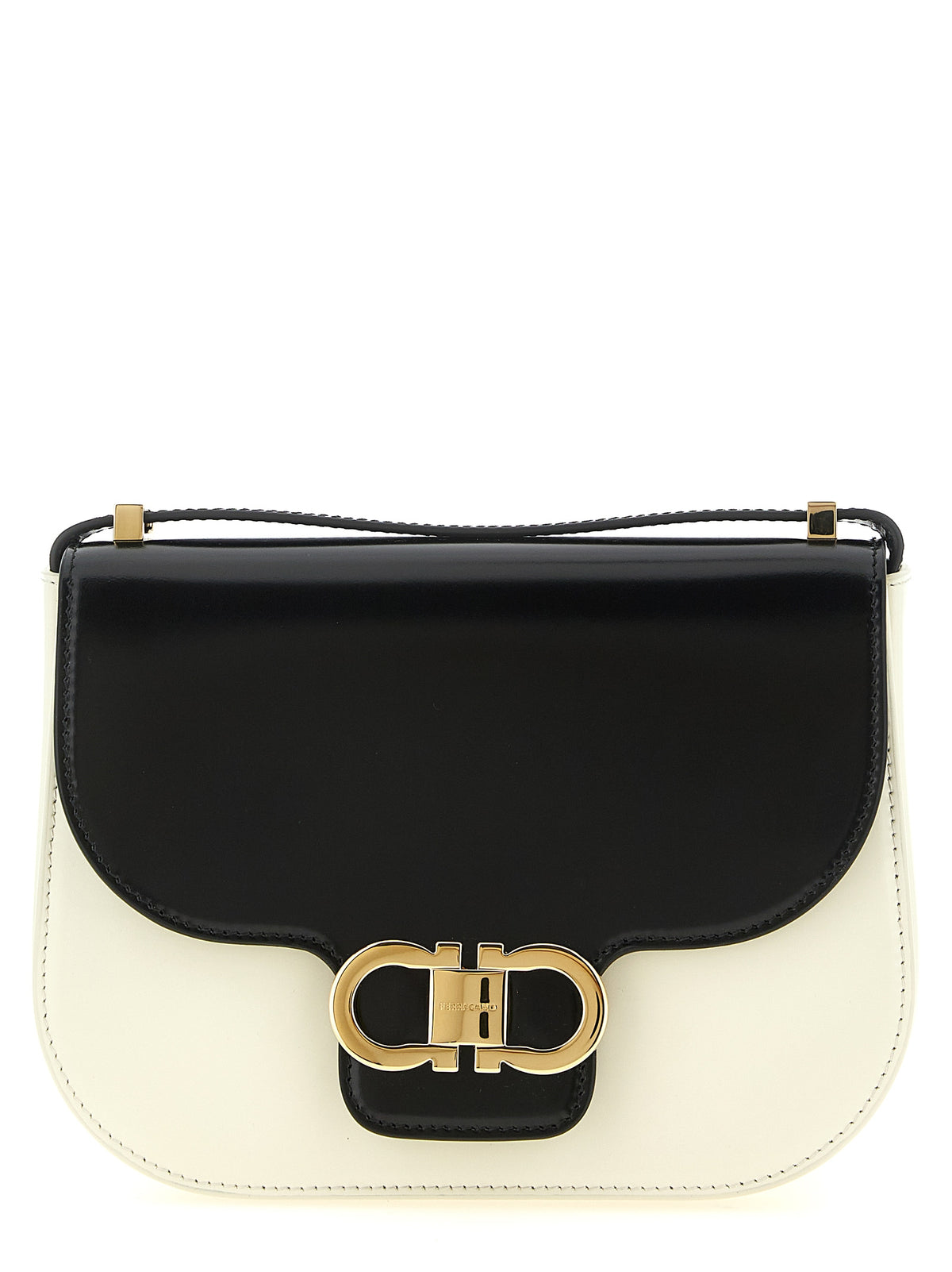 Ferragamo Bicolor Calfskin Crossbody Bag
