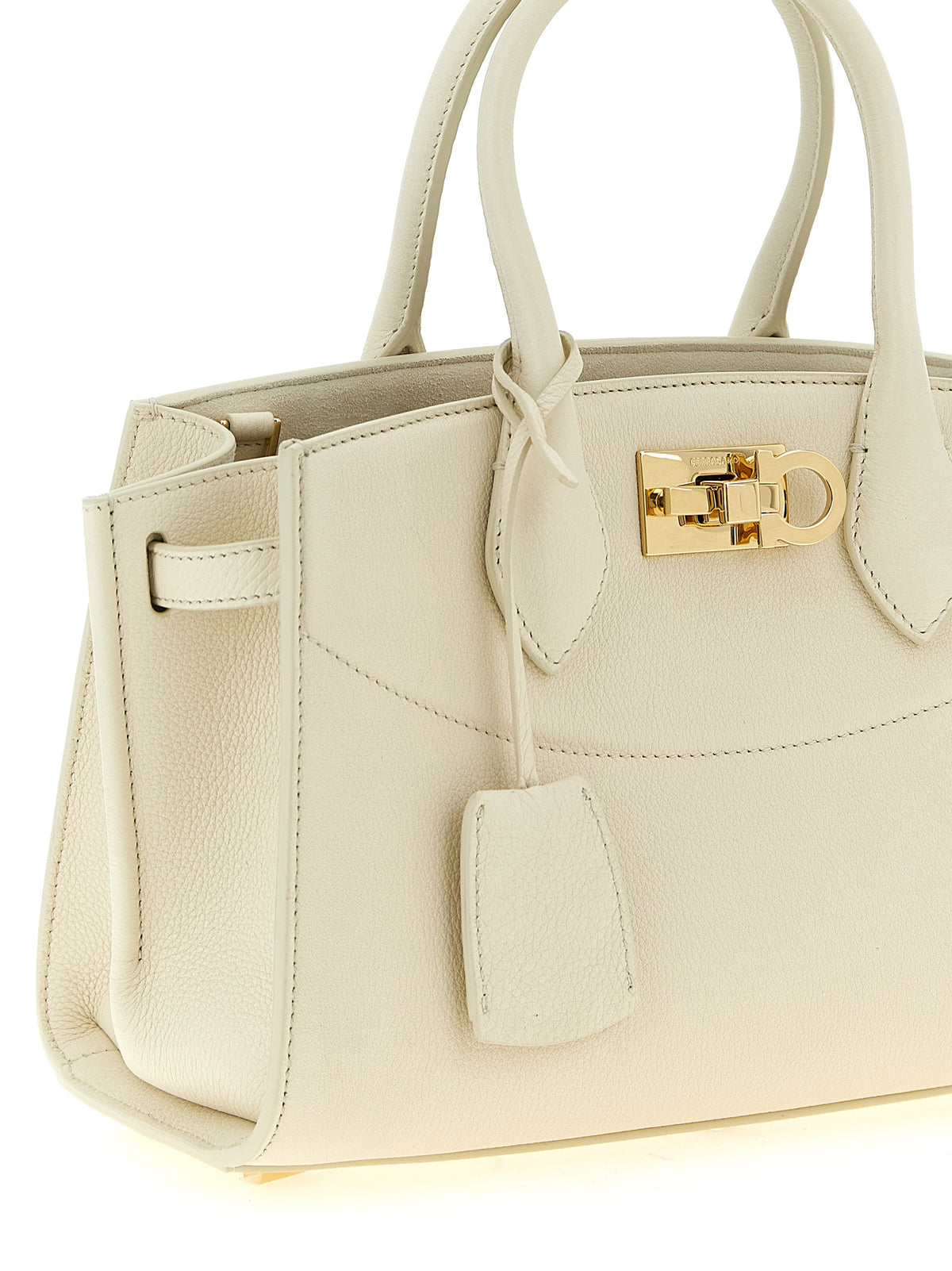 Ferragamo White Calfskin Handbag