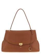 Ferragamo Brown Calfskin Shoulder Bag
