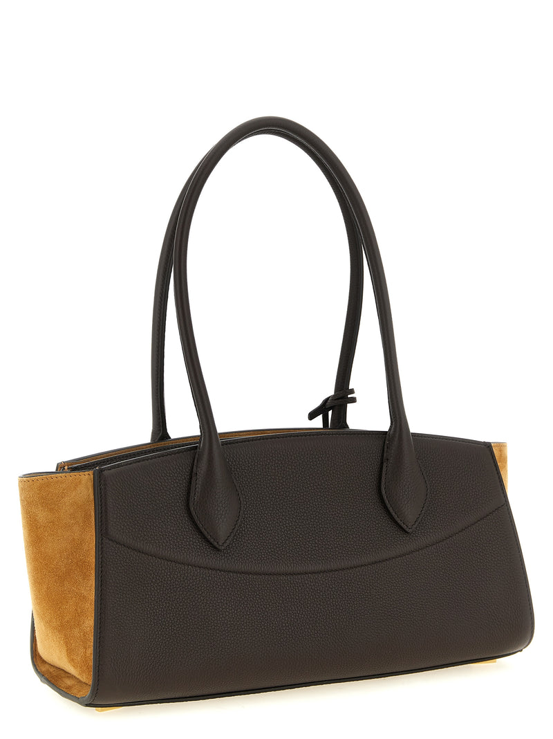 Ferragamo Brown Calfskin Shoulder Bag - New Ferragamo Studio Soft