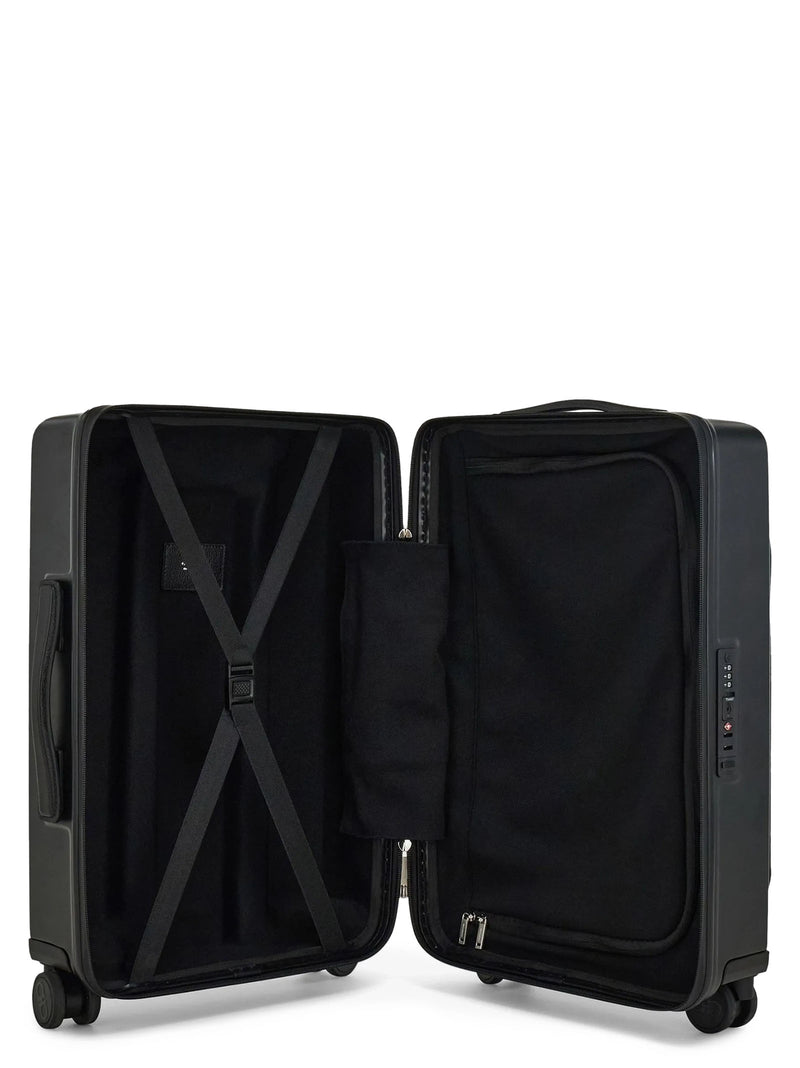 Ferragamo Black Calfskin Cabin Trolley - Luxury Travel Accessory