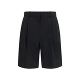 Khaite Black Wool Oves Aries Bermuda Shorts