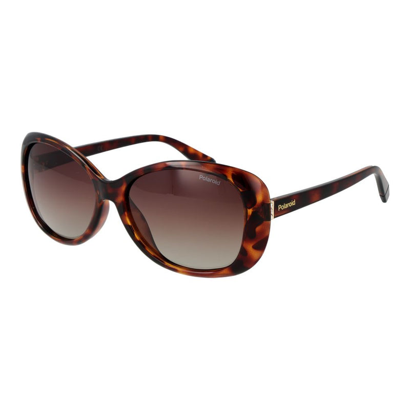 Polaroid Brown Plastic Butterfly Sunglasses for Women