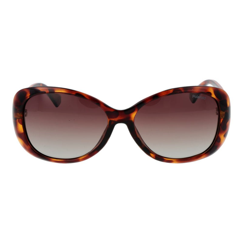 Polaroid Brown Plastic Butterfly Sunglasses for Women