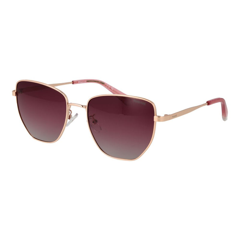 Polaroid Gold Metal Sunglasses for Women