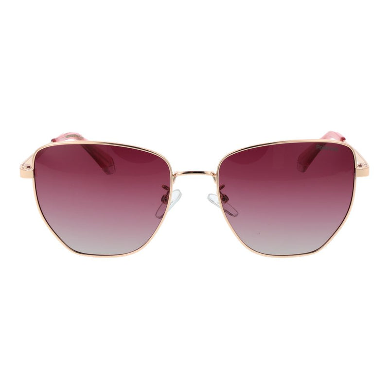 Polaroid Gold Metal Sunglasses for Women