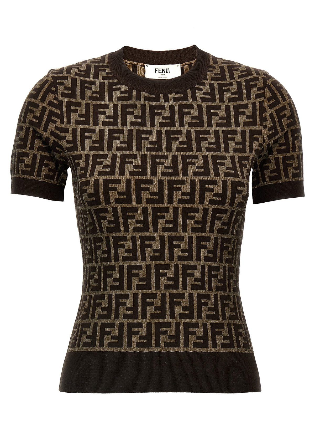 Fendi Brown Cotton Cardigan
