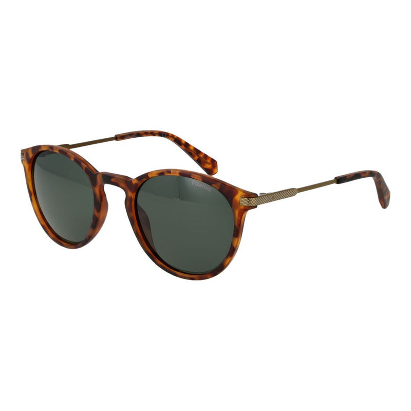 Polaroid Brown Carbon Sunglasses - Unisex Round Polarized Shades