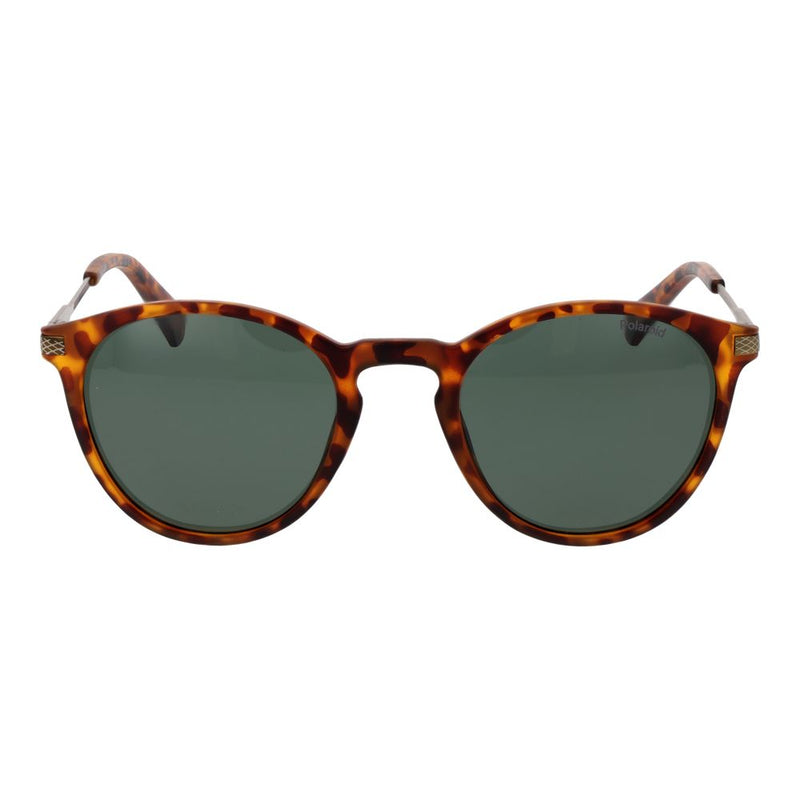Polaroid Brown Carbon Sunglasses - Unisex Round Polarized Shades