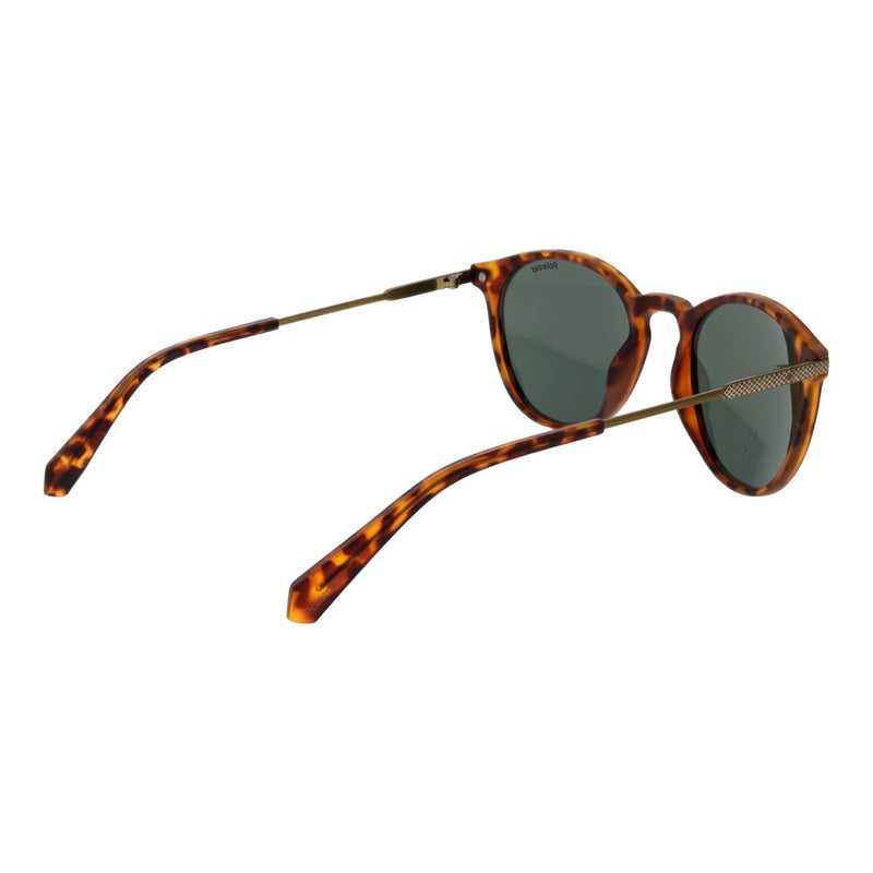 Polaroid Brown Carbon Sunglasses - Unisex Round Polarized Shades