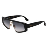 Victoria Beckham Black Metal & Plastic Sunglasses