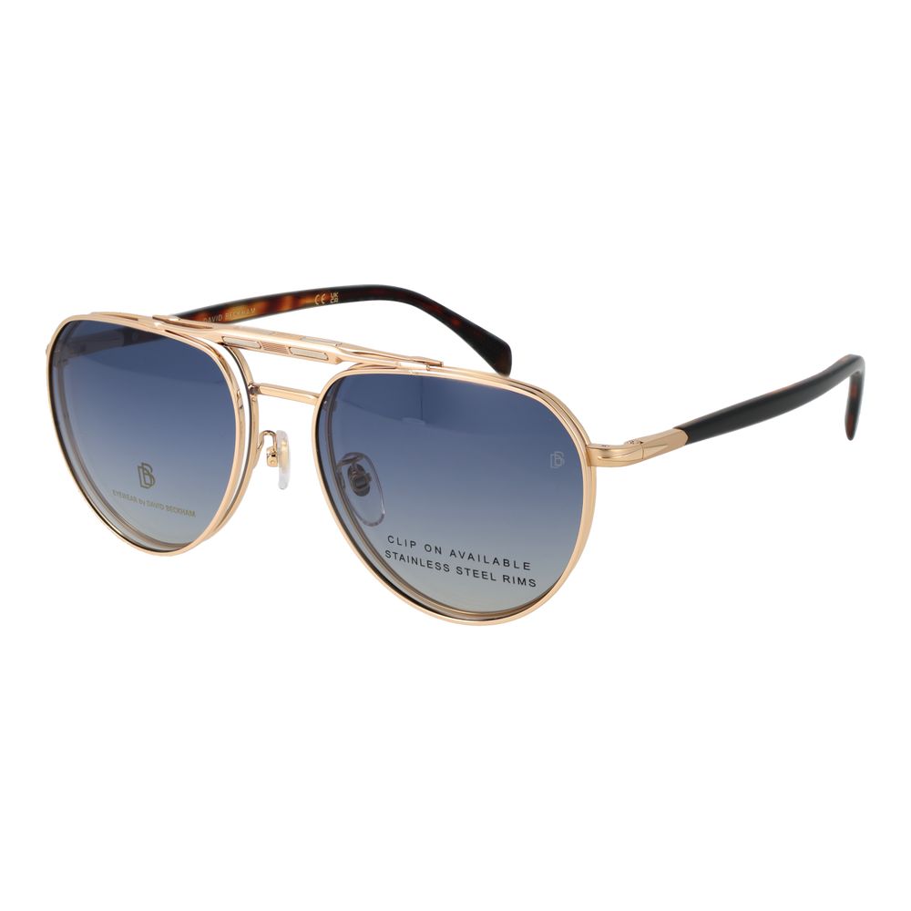David Beckham Gold Metal Aviator Glasses (Frames)