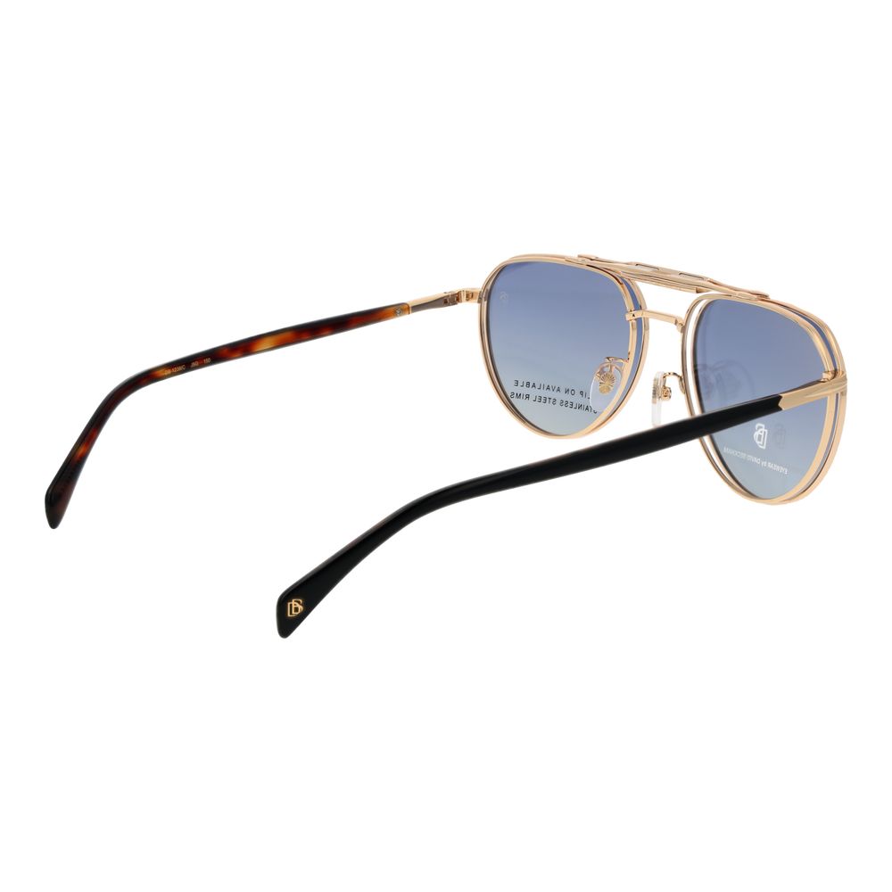 David Beckham Gold Metal Aviator Glasses (Frames)