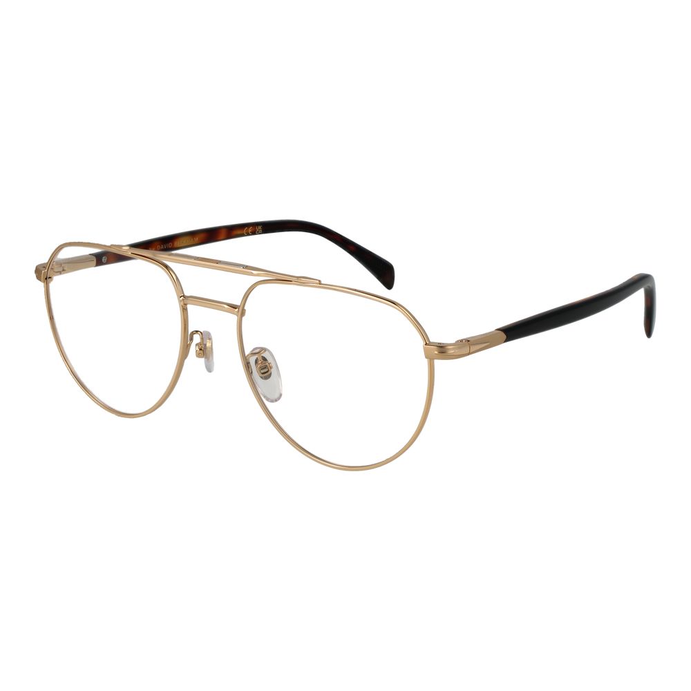 David Beckham Gold Metal Aviator Glasses (Frames)