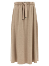 Herno Beige Polyester Midi Skirt