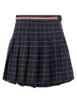 Thom Browne Blue Wool Long Skirt