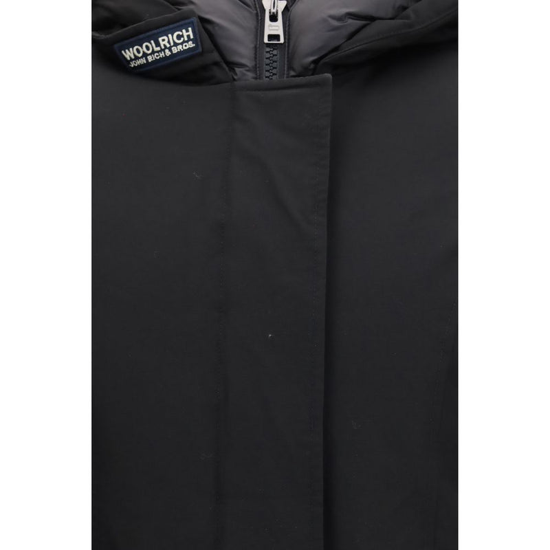 Woolrich Black Cotton Hooded Arctic Parka for Women