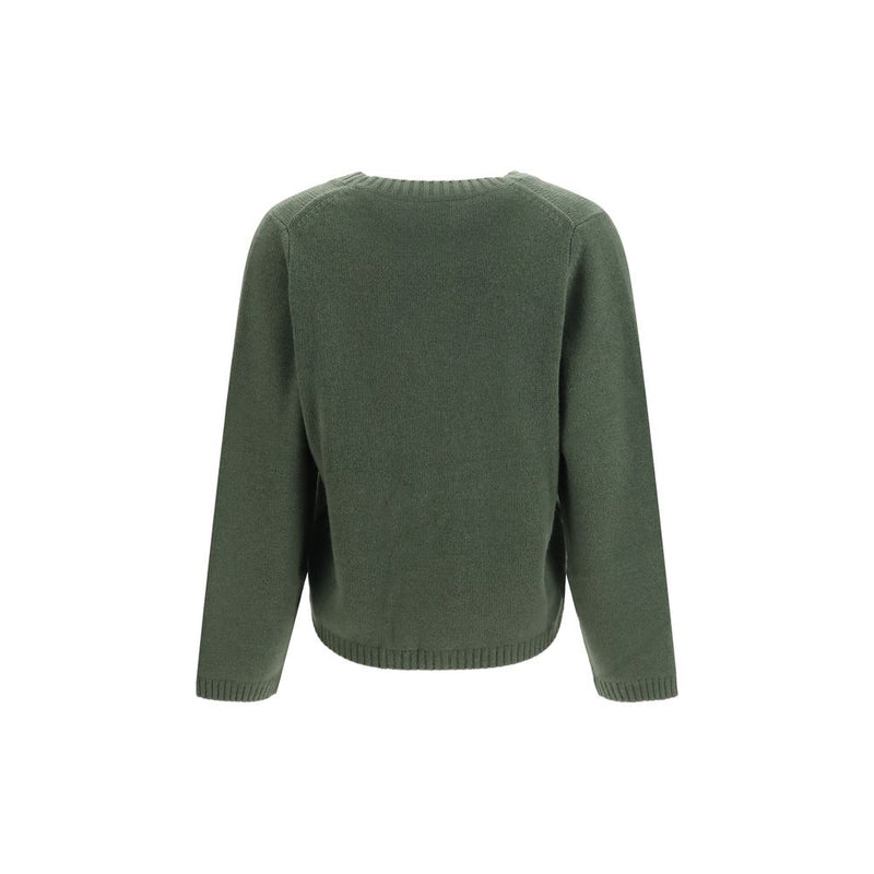 Allude Bicolor Cashmere Sweater - Elegant V-Neck Design