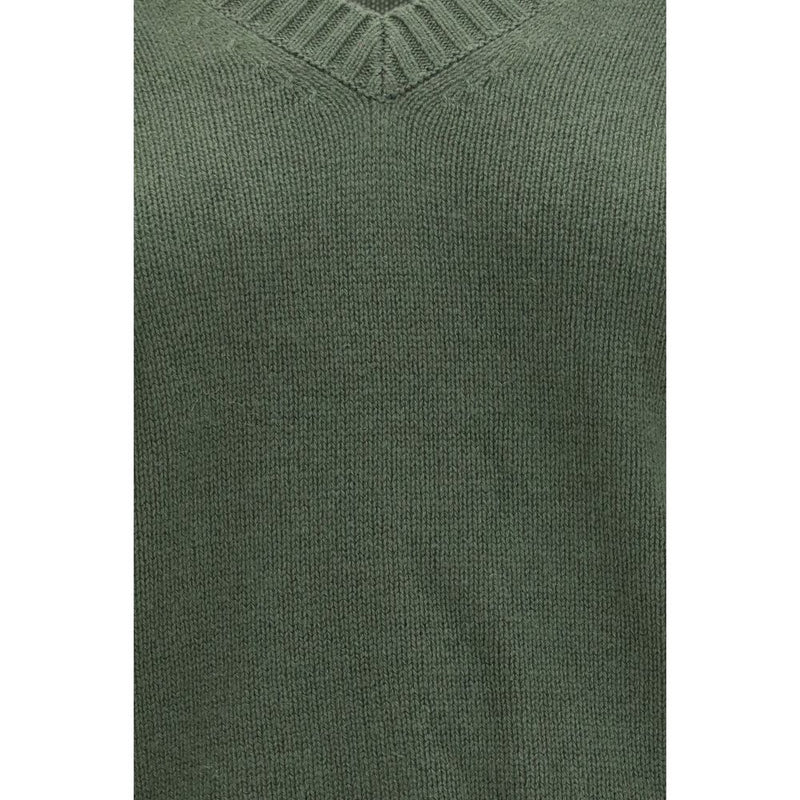 Allude Bicolor Cashmere Sweater - Elegant V-Neck Design